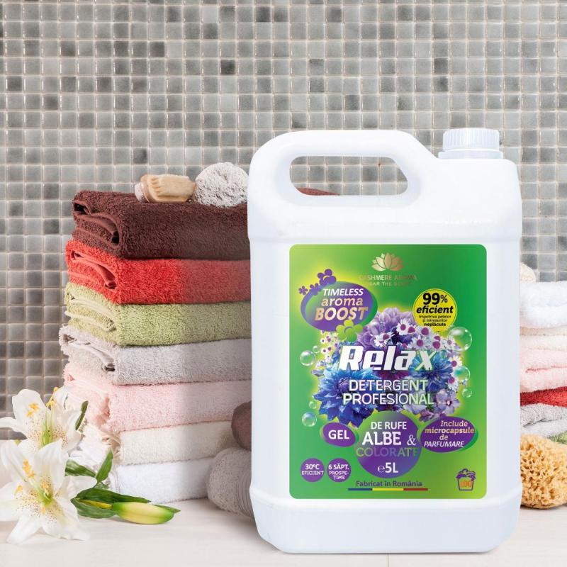 Detergent Rufe Albe și Color Aroma Boost RELAX 5 L