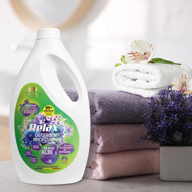 Detergent Rufe Albe și Color Aroma Boost RELAX 3 L